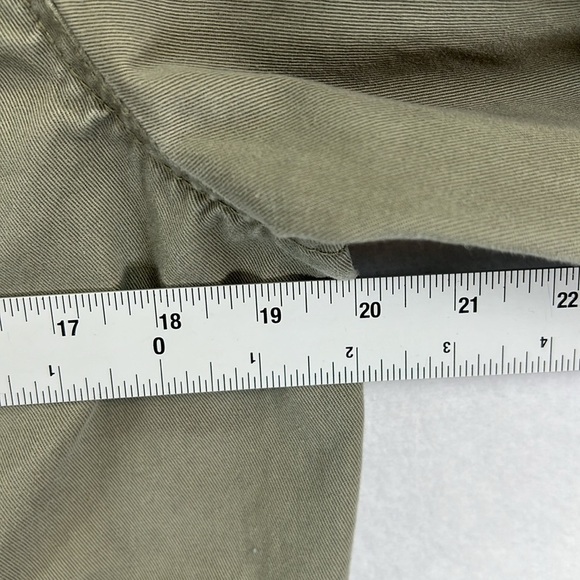 LOFT Outlet Embroidered Utility Jacket Sz M Green Drawstring Zip/Snap Front - Picture 11 of 13